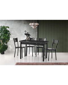 HANAH HOME Trpezarijski sto Polo 1304, crna mermerna