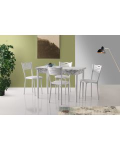 HANAH HOME Trpezarijski sto Polo 1305, bela mermerna