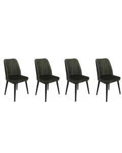 HANAH HOME Set trpezarijskih stolica 4/1 Alfa-432, crna