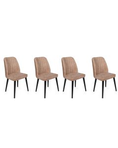 HANAH HOME Set trpezarijskih stolica 4/1 Alfa-433, krem/crna