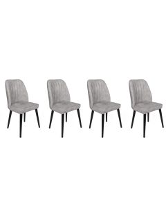 HANAH HOME Set trpezarijskih stolica 4/1 Alfa-438, siva/bela