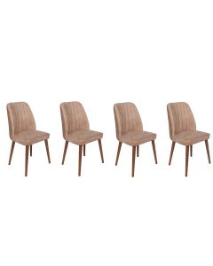 HANAH HOME Set trpezarijskih stolica 4/1 Alfa-463, bež/braon