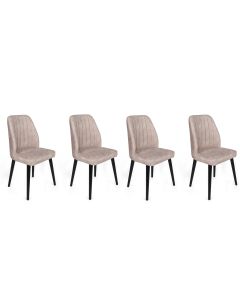 HANAH HOME Set trpezarijskih stolica 4/1 Alfa-469, krem/crna