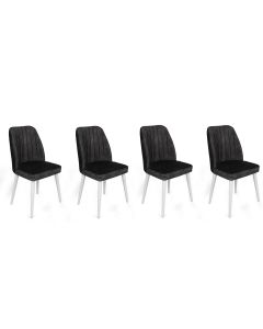 HANAH HOME Set trpezarijskih stolica 4/1 Alfa-497, antracit/bela