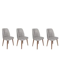 HANAH HOME Set trpezarijskih stolica 4/1 Dallas-554, siva/braon