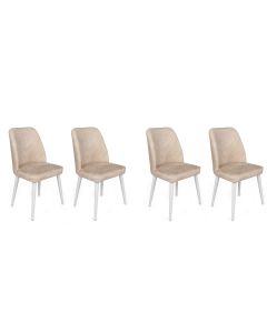 HANAH HOME Set trpezarijskih stolica 4/1 Dallas-580, krem/bela