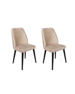 HANAH HOME Set trpezarijskih stolica 2/1 Alfa -434, bež/crna
