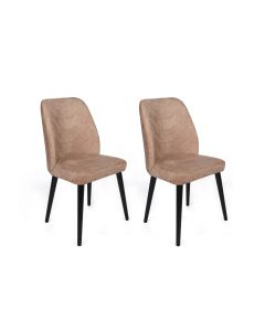 HANAH HOME Set trpezarijskih stolica 2/1 Dallas-523, bež/crna