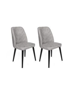 HANAH HOME Set trpezarijskih stolica 2/1 Dallas-524, siva/crna
