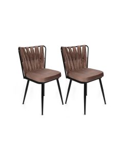HANAH HOME Set trpezarijskih stolica Kusakli 2/1, kapućino - 974NMB1682