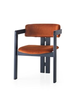 HANAH  HOME Trpezarijska stolica CO - 001, crna/narandžasta