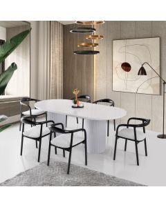 HANAH HOME Trpezarijski sto LI 934, bela