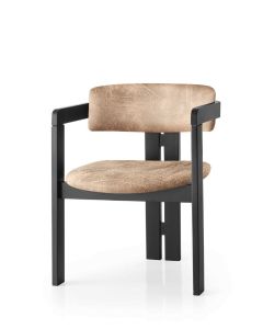 HANAH  HOME Trpezarijska stolica CO - 024, crna/bež