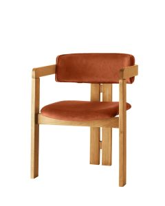 HANAH  HOME Trpezarijska stolica CO - 037, svetlobraon/narandžasta