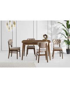 HANAH HOME Produživi trpezarijski sto Inci 1141, braon