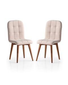 HANAH HOME Set trpezarijskih stolica Retro 2/1, krem - 974NMB1830