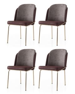 HANAH HOME Set trpezarijskih stolica 4/1 Dore 130 V4