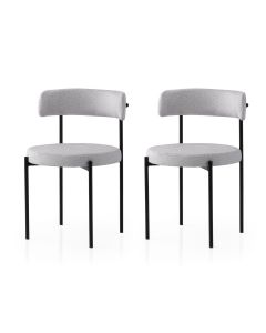 HANAH HOME Set trpezarijskih stolica 2/1 Gını 4001 V2, crna/siva