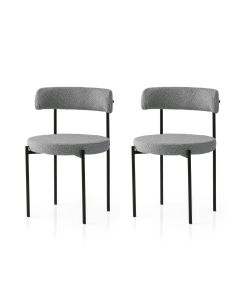 HANAH HOME Set trpezarijskih stolica 2/1 Gını 4012 V2, crna/siva