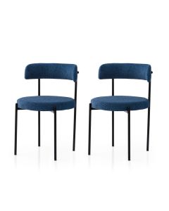 HANAH HOME Set trpezarijskih stolica 2/1 Gını 4014 V2, crna/plava