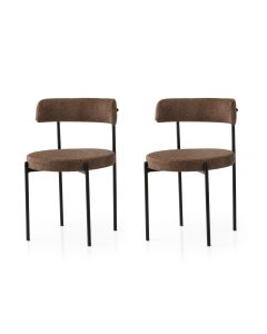 HANAH HOME Set trpezarijskih stolica 2/1 Gını 4019 V2, crna/braon