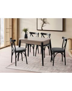 HANAH HOME Trpezarijski sto Dolunay 1285, krem/crna