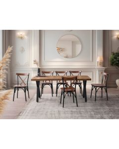 HANAH HOME Trpezarijski sto Gala 3022, braon/crna