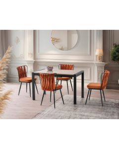 HANAH HOME Trpezarijski sto Silva 1014, krem/crna