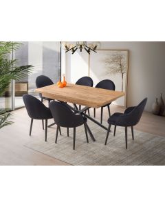 HANAH HOME Trpezarijski produživi sto Falcon - 2961, braon/crna