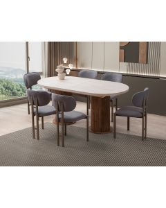 HANAH HOME Trpezarijski produživi sto Gusto - 2953, braon/krem