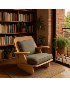 HANAH HOME Fotelja Stylish, braon/maslinasta