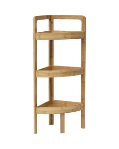 Ugaoni stalak sa 3 police 29x29x85cm bambus - 98162195