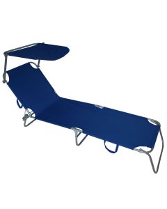 eHomeGarden Sklopiva ležaljka sa tendom, plava 24 x 184 x 55 cm - 99-000003