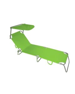 eHomeGarden Sklopiva ležaljka sa tendom, zelena 24 x 184 x 55 cm - 99-000004