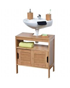 TENDANCE Kupatilski ormarić sa 2 vrata i policom mdf/bambus Mahe