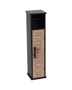 TENDANCE Držač toalet papira sa ostavom 18x18x75cm Bergen, crna/braon - 9912763