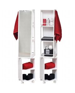 TENDANCE Ormarić sa ogledalom i 5 polica mdf beli - 9922100