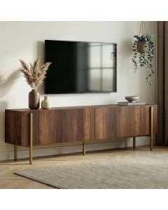 NORDURE TV komoda Nexus, braon/zlatna