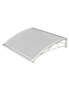 Nadstrešnica Za Vrata 82x120cm Bela Baza Ploča Providna 6mm