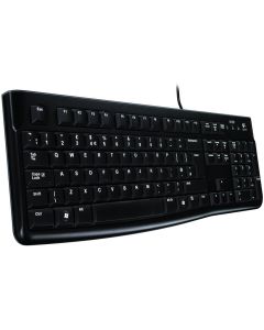 LOGITECH K120 Corded Keyboard - BLACK - USB - US INT'L - B2B