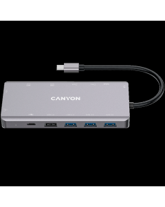CANYON hub DS-12 13in1 4k USB-C Dark Grey