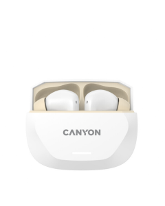 CANYON Bluetooth slušalice HEXAGON 7 TWS, bela/bež