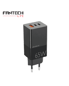 FANTECH Kućni punjač CWG301 2xPD + QC 65W, crna - FT201033