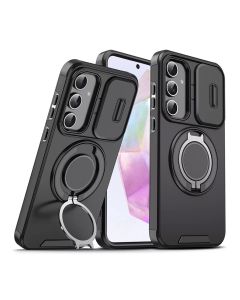 Maska za Samsung A376B Galaxy A37 5G crna CamShield Ring stand