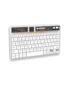 Tastatura Coteci Crystal 84008 Wireless transparent bela
