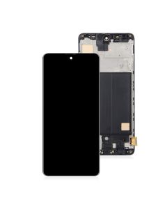 LCD za Samsung A515/Galaxy A51 2020 + touch screen + frame Black (Smaller Display Size) OLED