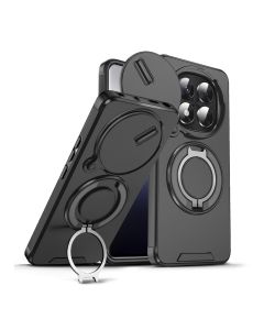 Maska za Xiaomi Redmi Note 15 Pro Plus 5G (EU) crna CamShield Ring stand