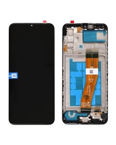 LCD za Samsung A025/Galaxy A02s (GH81-20181A) (163mm) + touch screen + frame Black FULL ORG-SP