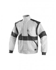 CANIS Radna bluza Luxy Eda, bela/siva - 5617352