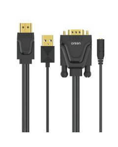 Adapter HDMI na VGA sa audio prikljuckom USB 5V/1A + jack 3.5mm 1.8m (OTN-5137) Onten